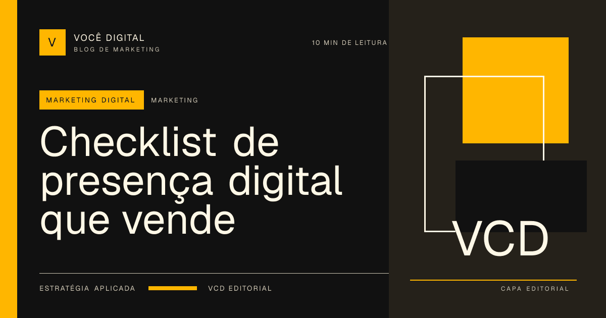 Capa editorial do artigo Checklist de presença digital que vende