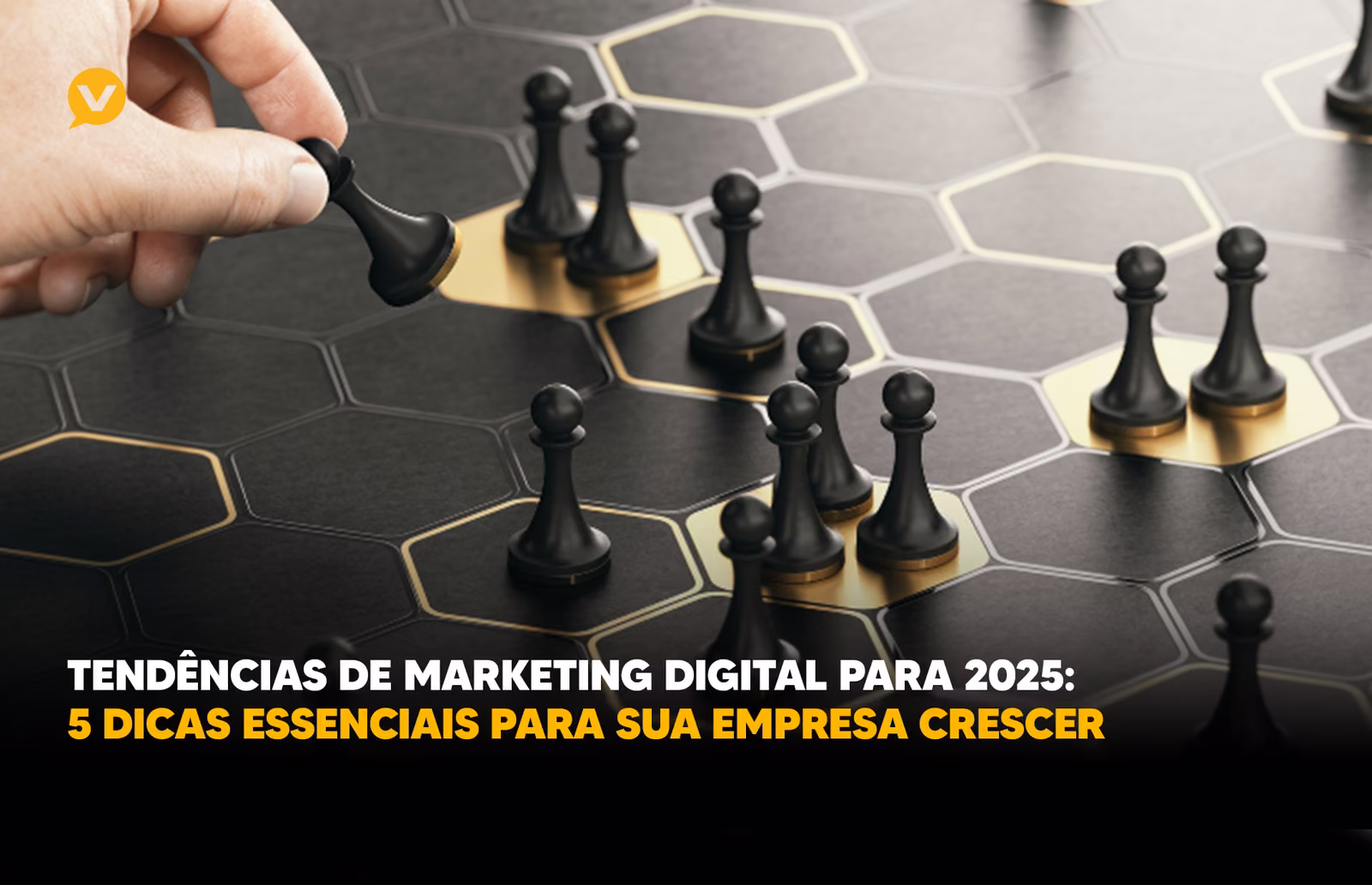 Capa editorial: Tendências de Marketing Digital para 2025: 5 Dicas Essenciais para sua Empresa Crescer