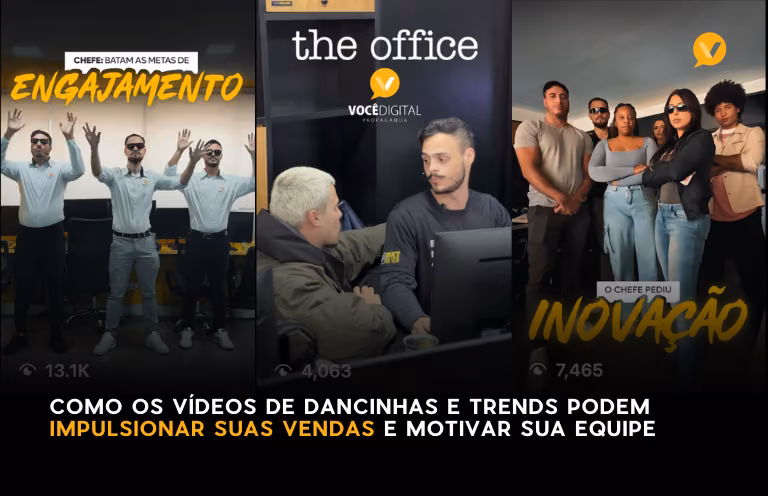 Capa editorial: Como os vídeos de dancinhas e trends podem impulsionar minhas vendas e motivar a equipe.