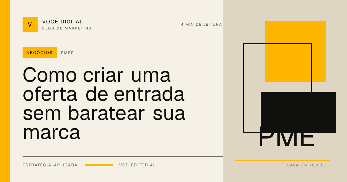 Capa editorial: Como criar uma oferta de entrada sem baratear sua marca