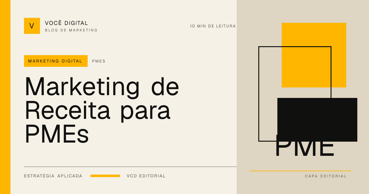 Capa editorial: Marketing de Receita para PMEs